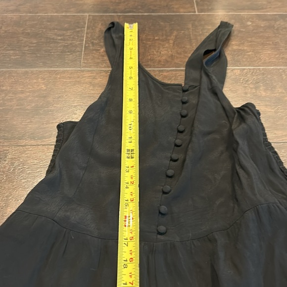 Madewell Smocked Button Pockets Sleeveless Wide Leg Jumpsuit Sz 8 Black - Picture 12 of 16